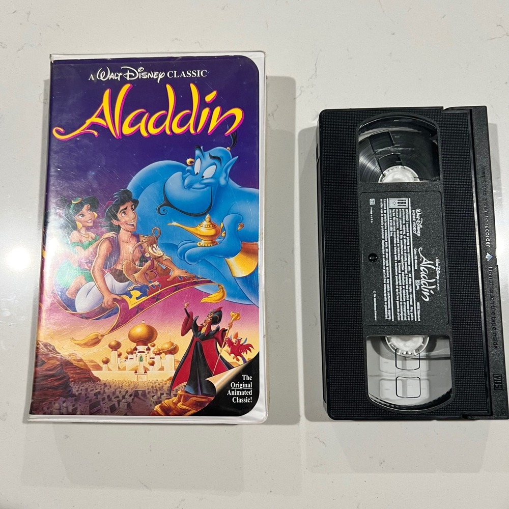 Disney Aladdin VHS Black Diamond Series Original Animated Classic 1662 Vintage